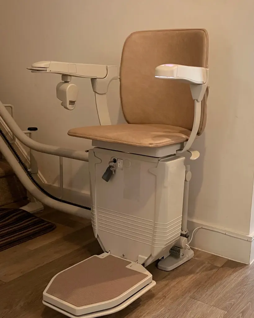 Stairlift ready for immediate use in residential home