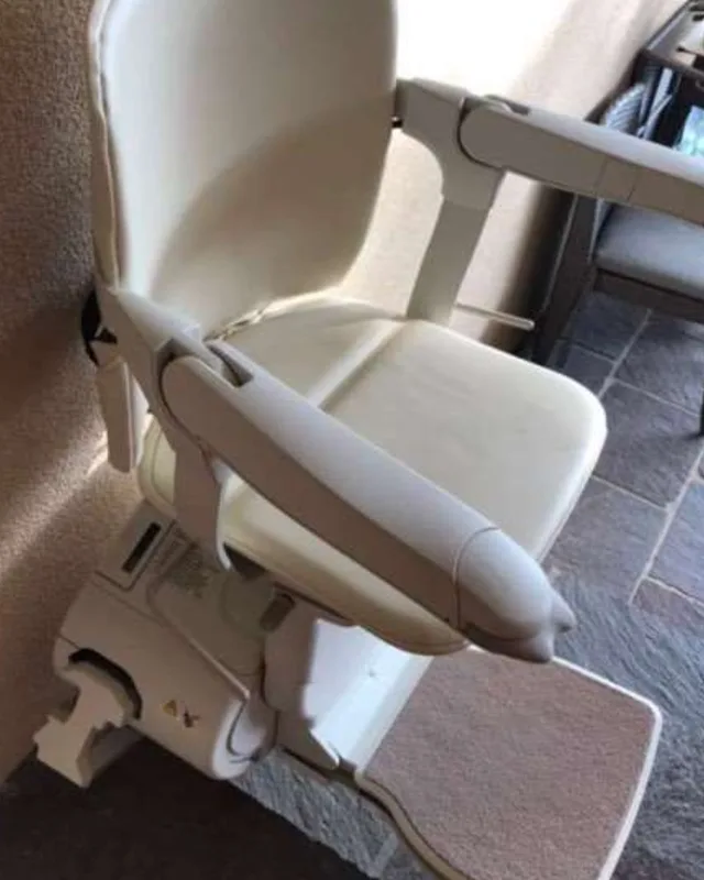 Outdoor stairlift installation in Memorial, TX — Memorial home — 72-hour install for a Houston Methodist hip replacement discharge