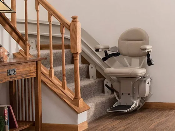 Heavy-duty stairlift with reinforced rail and 400 lb capacity in Atmore, AL